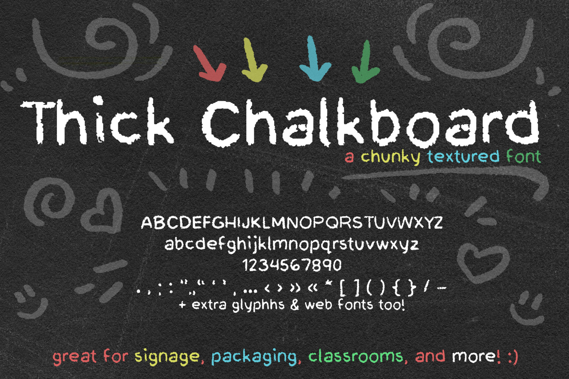 thick chalkboard font